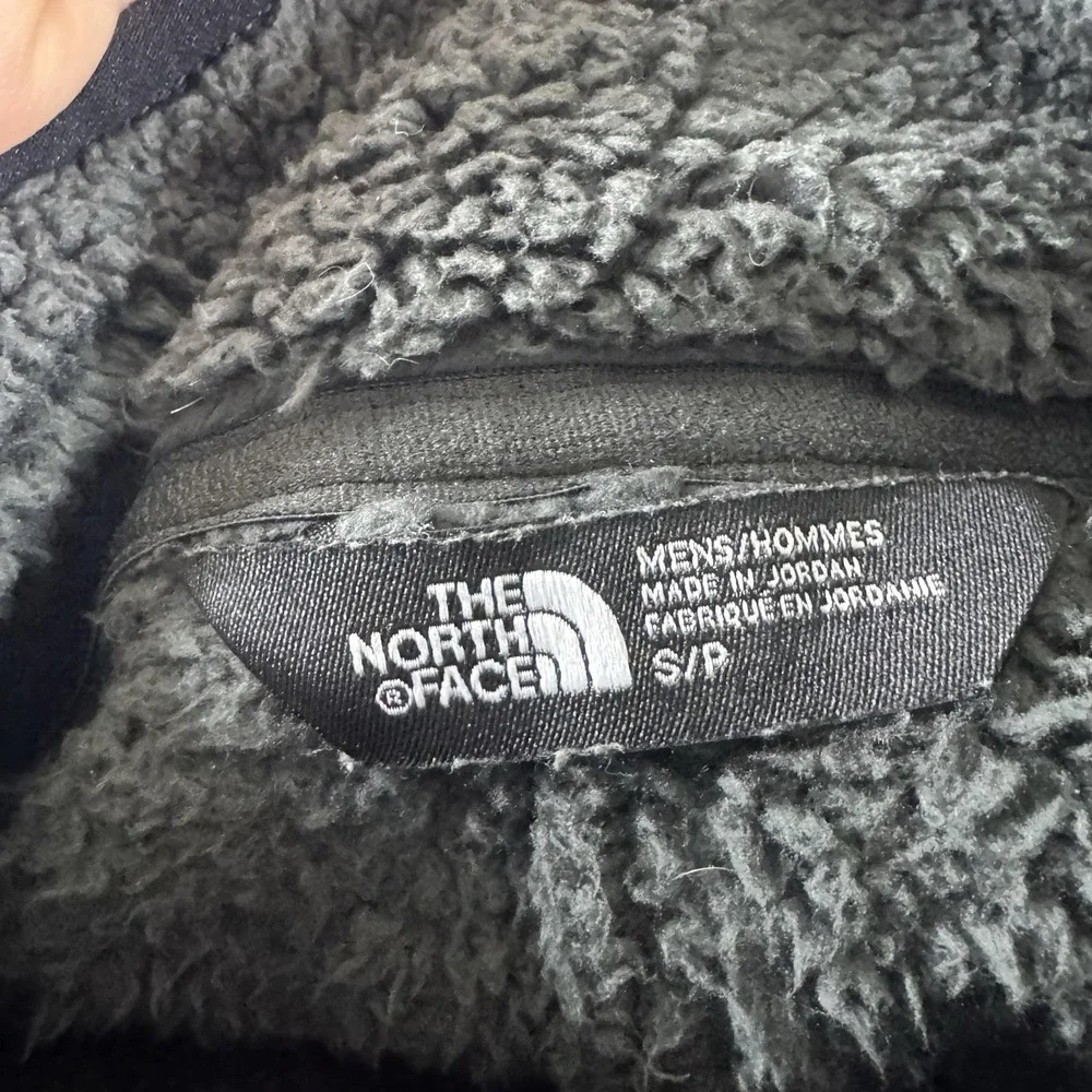 The North Face Vest Mens S Gray Fleece Full Zip Pockets Sherpa Outdoor